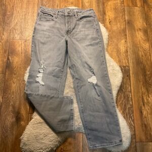 Old Navy OG High Rise‎ Loose Size 12 Denim Jeans Gray Women's
